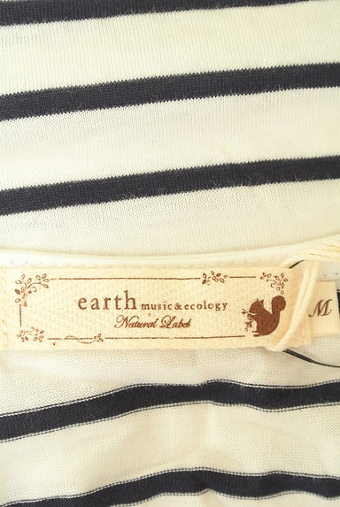 earth music&ecology（アースミュージック＆エコロジー）の古着「裾刺繍レースボーダータンクトップ（キャミソール・タンクトップ）」大画像６へ