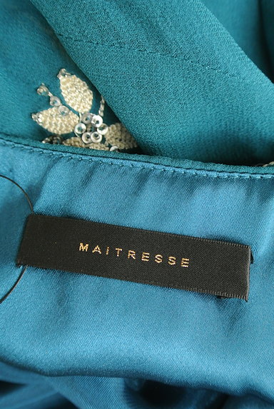 MAITRESSE（メトリーゼ）の古着「花刺繍シルクドレス（ワンピース・チュニック）」大画像６へ