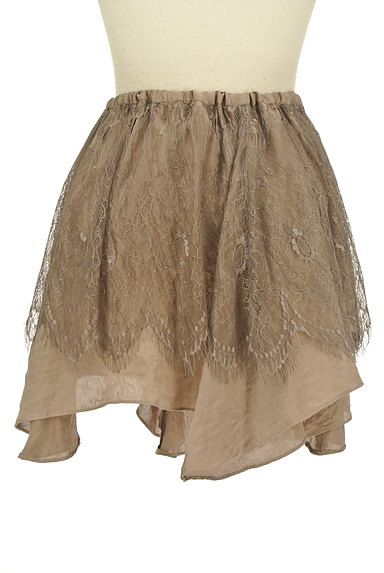 AULA AILA（アウラアイラ）の古着「イレギュラーヘムレースミニスカート（ミニスカート）」大画像２へ