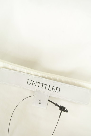 UNTITLED（アンタイトル）の古着「ステッチリボン袖ふんわり白カットソー（カットソー・プルオーバー）」大画像６へ