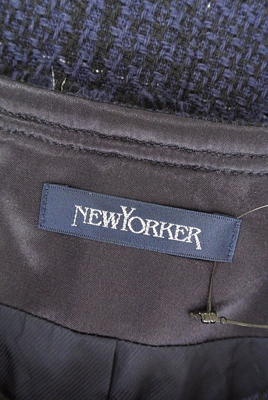 NEW YORKER（ニューヨーカー）の古着「ツイードチェックノーカラージャケット（ジャケット）」大画像６へ