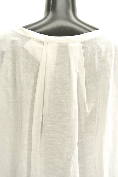LAUTREAMONT（ロートレアモン）の古着「透け素材の白リネンブラウス（カットソー・プルオーバー）」大画像５へ