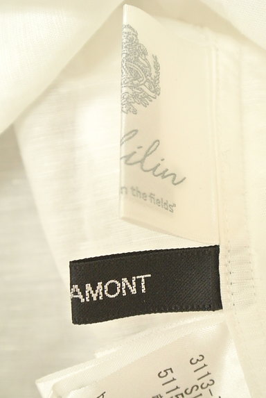 LAUTREAMONT（ロートレアモン）の古着「透け素材の白リネンブラウス（カットソー・プルオーバー）」大画像６へ