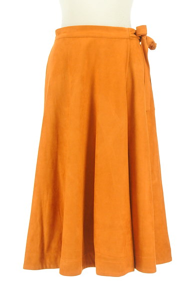 OPAQUE.CLIP（オペークドットクリップ）の古着「オレンジスエードロングスカート（ロングスカート・マキシスカート）」大画像１へ