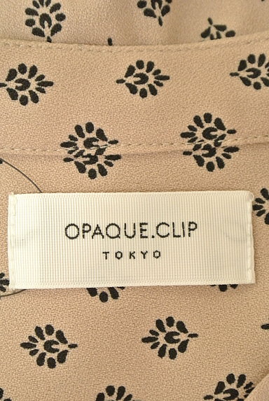 OPAQUE.CLIP（オペークドットクリップ）の古着「大人ベージュ総柄ロングシャツワンピ（ワンピース・チュニック）」大画像６へ