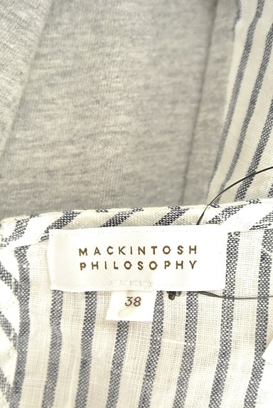MACKINTOSH PHILOSOPHY（マッキントッシュ フィロソフィー）の古着「ストライプ柄リネン半袖カットソー（カットソー・プルオーバー）」大画像６へ