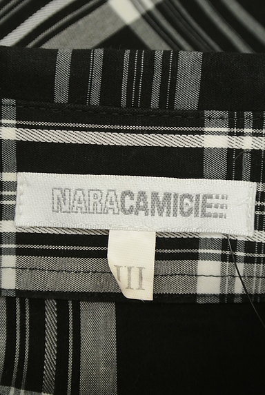 NARA CAMICIE（ナラカミーチェ）の古着「フロントフリルチェック柄ブラウス（ブラウス）」大画像６へ