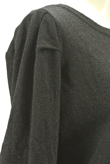 axes femme（アクシーズファム）の古着「袖パールラインラメ黒ニット（ニット）」大画像４へ