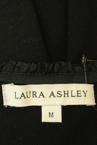 Laura Ashley（ローラアシュレイ）の古着「襟チュールレースの黒ニット（ニット）」大画像６へ