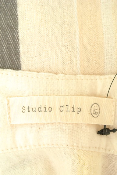 studio CLIP（スタディオクリップ）の古着「ストライプ柄タックフレアカットソー（カットソー・プルオーバー）」大画像６へ