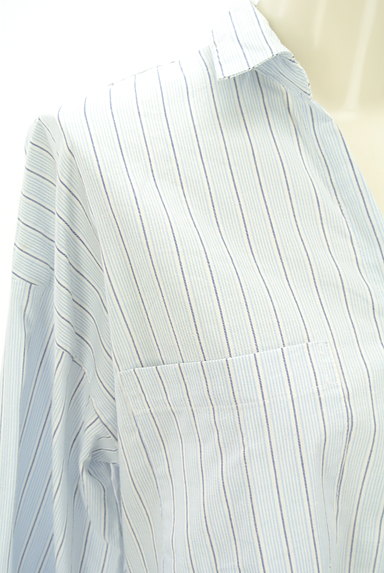 SM2（サマンサモスモス）の古着「幅広袖デザインストライプシャツ（カジュアルシャツ）」大画像５へ
