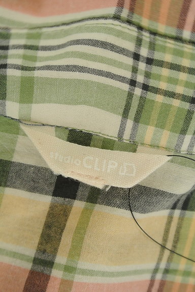 studio CLIP（スタディオクリップ）の古着「スキッパー襟チェック柄ロングシャツ（カットソー・プルオーバー）」大画像６へ