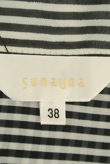 SunaUna（スーナウーナ）の古着「シアーストライプ柄スキッパーシフォンブラウス（カットソー・プルオーバー）」大画像６へ