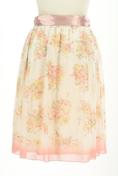 L'EST ROSE（レストローズ）の古着「サテンリボン花柄シフォンスカート（スカート）」大画像２へ