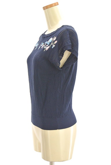 Couture Brooch（クチュールブローチ）の古着「花刺繍フレンチスリーブニット（ニット）」大画像３へ