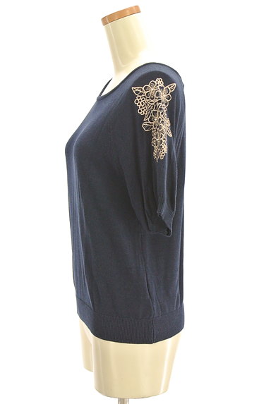 Couture Brooch（クチュールブローチ）の古着「花刺繍五分袖ニット（ニット）」大画像３へ