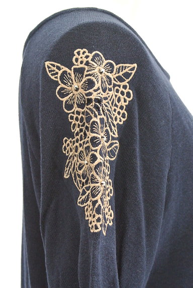 Couture Brooch（クチュールブローチ）の古着「花刺繍五分袖ニット（ニット）」大画像４へ