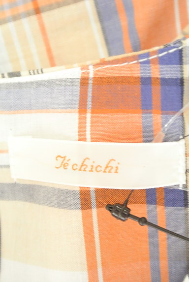 Te chichi（テチチ）の古着「肩リボンチェック柄カットソー（カットソー・プルオーバー）」大画像６へ