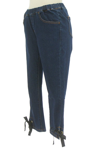 Couture Brooch（クチュールブローチ）の古着「裾リボンクロップドデニム（パンツ）」大画像３へ