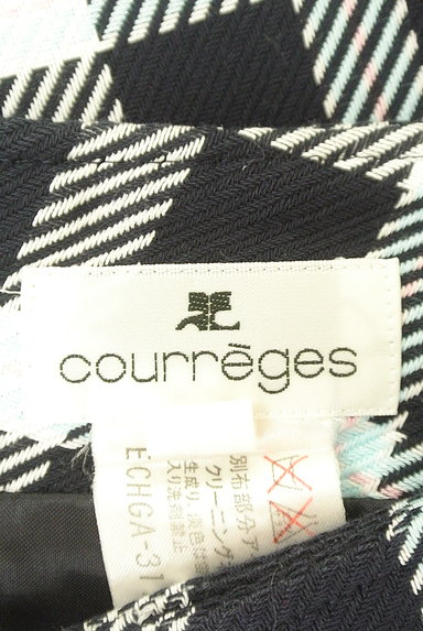 Courreges（クレージュ）の古着「チェック柄セミフレアスカート（スカート）」大画像６へ