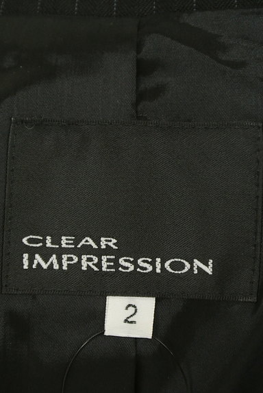 CLEAR IMPRESSION（クリアインプレッション）の古着「美シルエットストライプ柄ジャケット（ジャケット）」大画像６へ