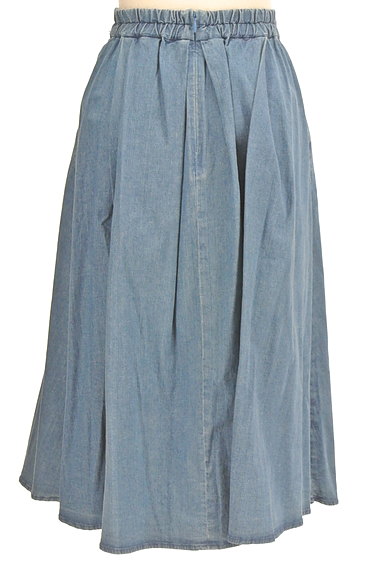 FRAY I.D（フレイアイディー）の古着「ダンガリータックフレアスカート（ロングスカート・マキシスカート）」大画像２へ
