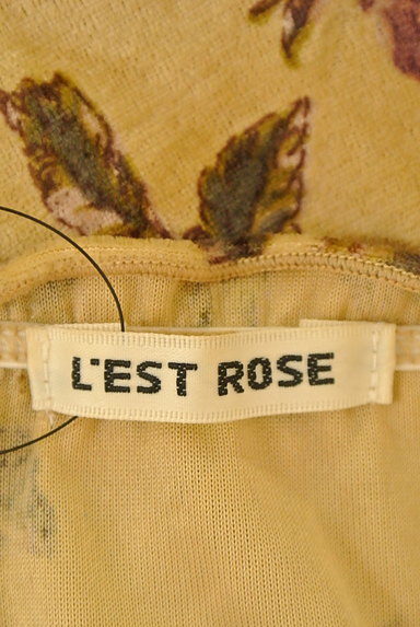L'EST ROSE（レストローズ）の古着「花柄ベロア風カットソー（カットソー・プルオーバー）」大画像６へ