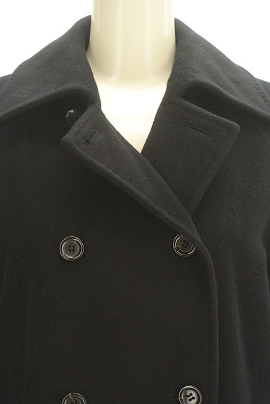 LUI CHANTANT（ルイシャンタン）の古着「ダブルボタン大人シンプル黒コート（コート）」大画像４へ