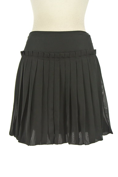 NARA CAMICIE（ナラカミーチェ）の古着「裾バルーンプリーツ黒スカート（ミニスカート）」大画像１へ