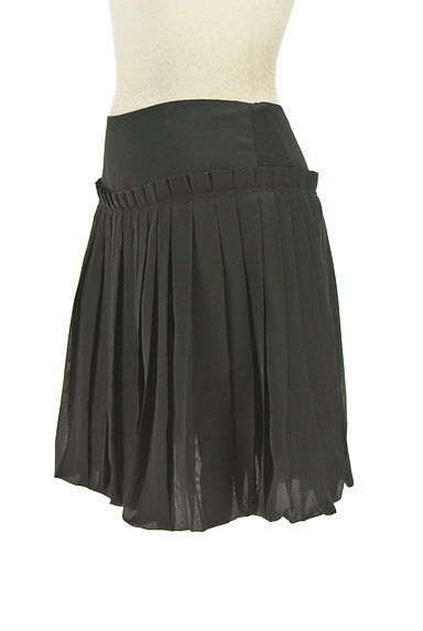 NARA CAMICIE（ナラカミーチェ）の古着「裾バルーンプリーツ黒スカート（ミニスカート）」大画像３へ