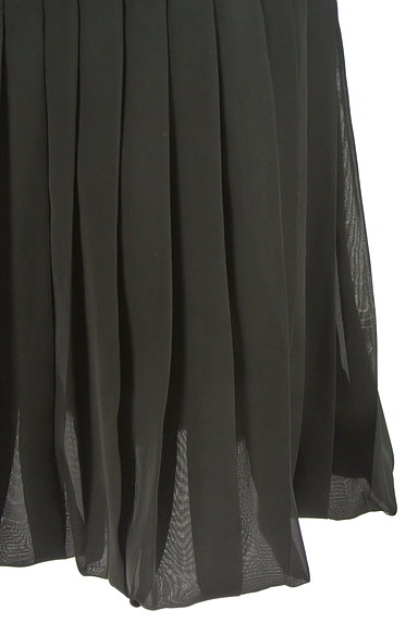 NARA CAMICIE（ナラカミーチェ）の古着「裾バルーンプリーツ黒スカート（ミニスカート）」大画像５へ