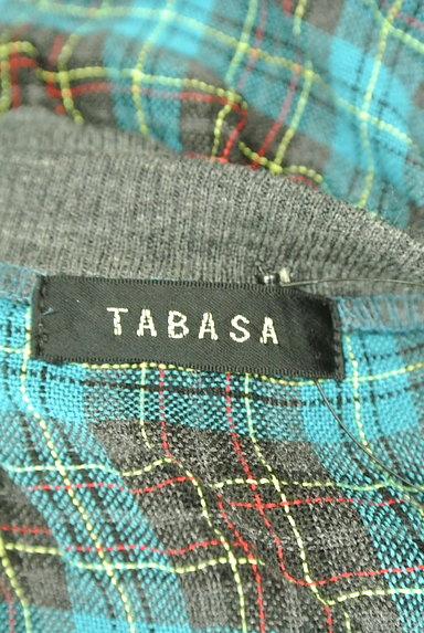 TABASA（タバサ）の古着「チェック柄バルーントップス（ニット）」大画像６へ
