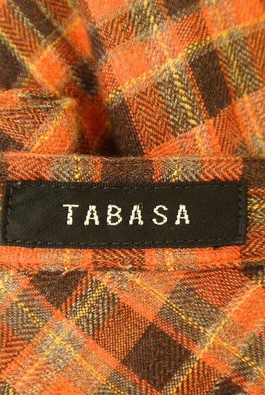 TABASA（タバサ）の古着「チェック柄ブラウス風ロングワンピース（ワンピース・チュニック）」大画像６へ