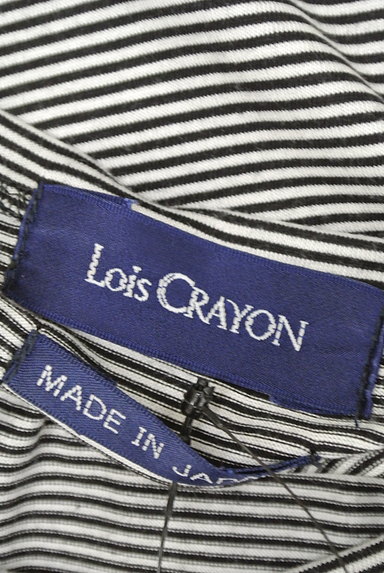 Lois CRAYON（ロイスクレヨン）の古着「花×ボーダーフリル半袖カットソー（カットソー・プルオーバー）」大画像６へ