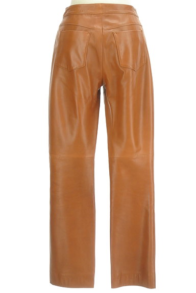 DKNY（ディーケーエヌワイ）の古着「ブラウンレザーストレートパンツ（パンツ）」大画像２へ