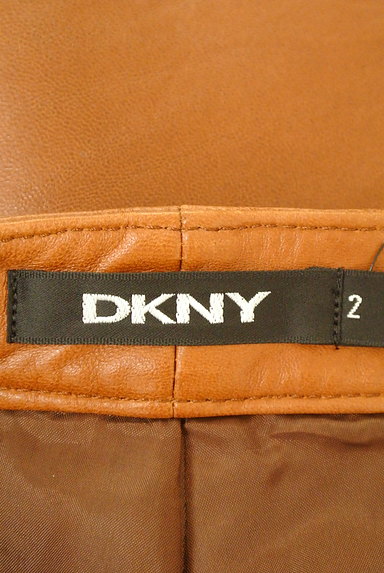 DKNY（ディーケーエヌワイ）の古着「ブラウンレザーストレートパンツ（パンツ）」大画像６へ