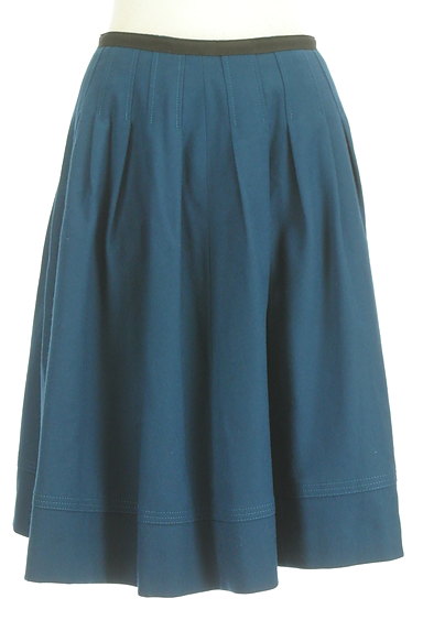Viaggio Blu（ビアッジョブルー）の古着「ステッチラインひざ丈ギャザースカート（スカート）」大画像１へ