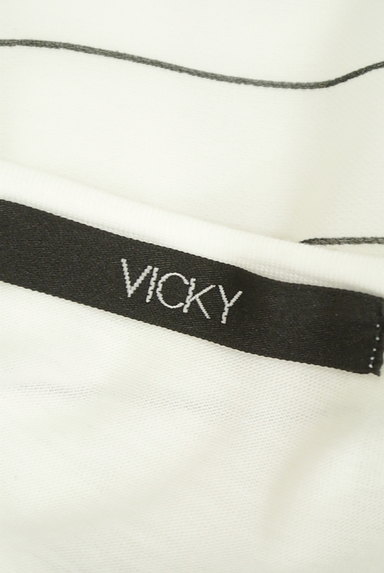 VICKY（ビッキー）の古着「リネンライクボーダー柄アンサンブル（アンサンブル）」大画像６へ