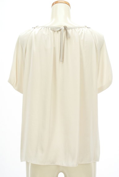 STRAWBERRY-FIELDS（ストロベリーフィールズ）の古着「衿ビジューサテンパフ袖ブラウス（カットソー・プルオーバー）」大画像２へ