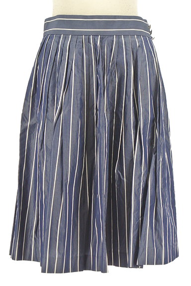 Lois CRAYON（ロイスクレヨン）の古着「微光沢ストライプ柄フレアスカート（スカート）」大画像１へ