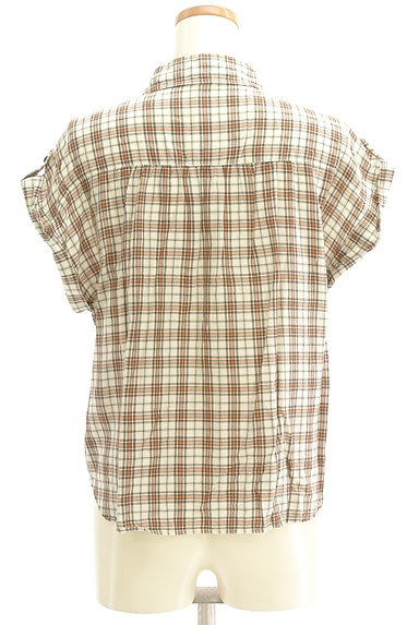 Te chichi（テチチ）の古着「チェック柄フレンチ半袖シャツ（カジュアルシャツ）」大画像２へ
