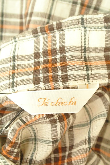 Te chichi（テチチ）の古着「チェック柄フレンチ半袖シャツ（カジュアルシャツ）」大画像６へ