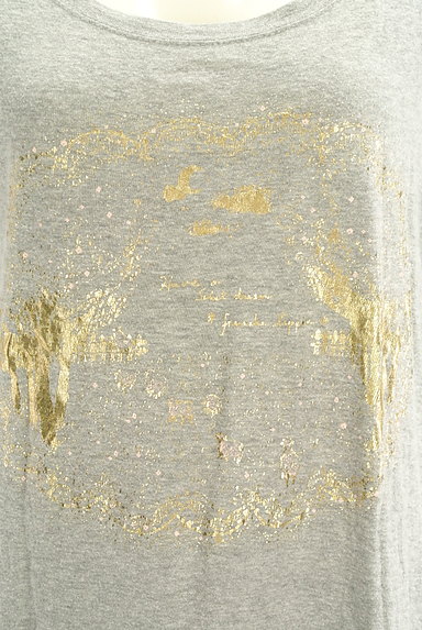 Franche lippee（フランシュリッペ）の古着「ゴールドプリント７分袖チュニック（カットソー・プルオーバー）」大画像４へ
