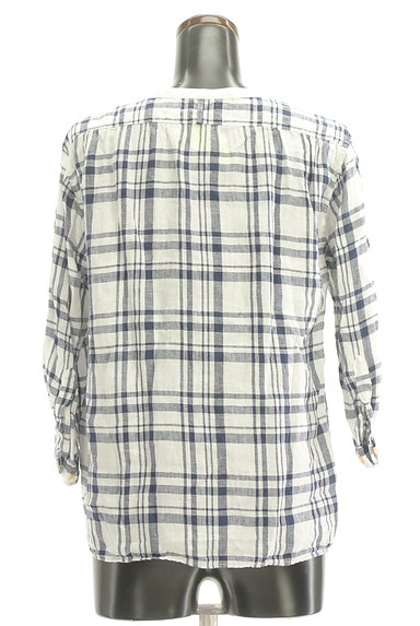 OMNIGOD（オムニゴッド）の古着「ノーカラー７分袖ゆったりシャツ（カジュアルシャツ）」大画像２へ
