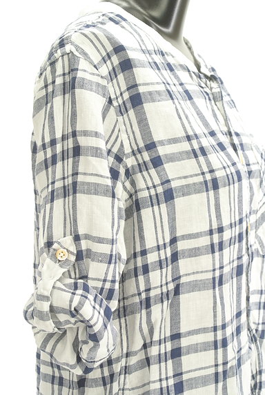 OMNIGOD（オムニゴッド）の古着「ノーカラー７分袖ゆったりシャツ（カジュアルシャツ）」大画像４へ