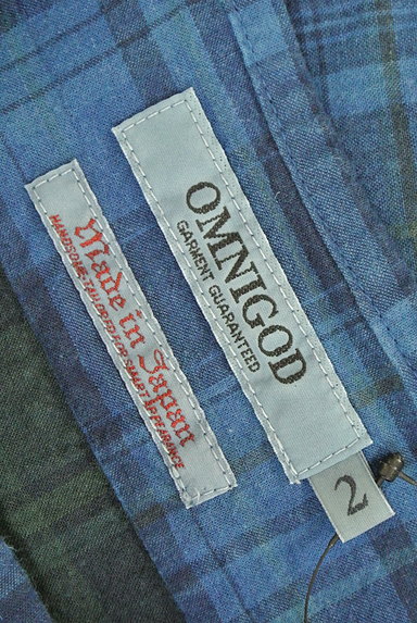 OMNIGOD（オムニゴッド）の古着「ノーカラーチェック柄シャツ（カジュアルシャツ）」大画像６へ