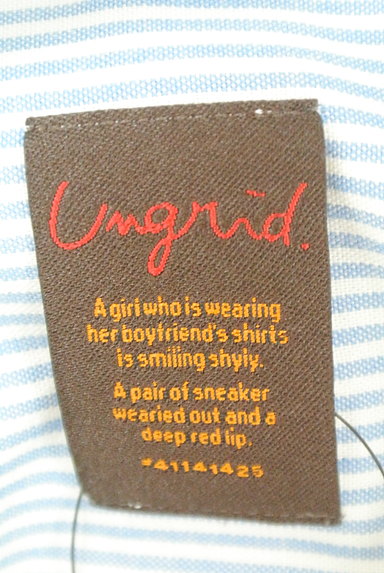 Ungrid（アングリッド）の古着「ストライプ柄ロングシャツ（カジュアルシャツ）」大画像６へ