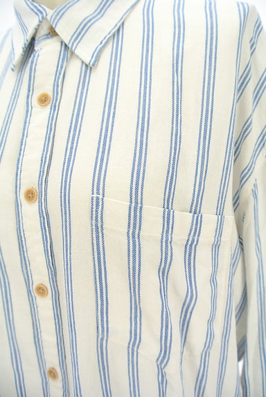 Ungrid（アングリッド）の古着「ストライプ柄ロングシャツ（カジュアルシャツ）」大画像４へ