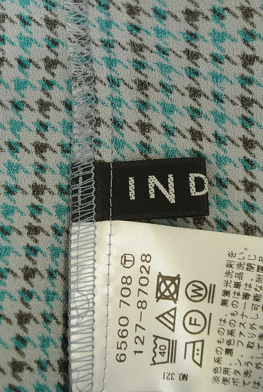 INDIVI（インディヴィ）の古着「千鳥格子チェック柄半袖カットソー（カットソー・プルオーバー）」大画像６へ