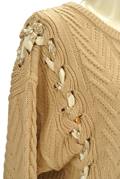 MURUA（ムルーア）の古着「スカーフ織り込みケーブル長袖ニット（ニット）」大画像４へ